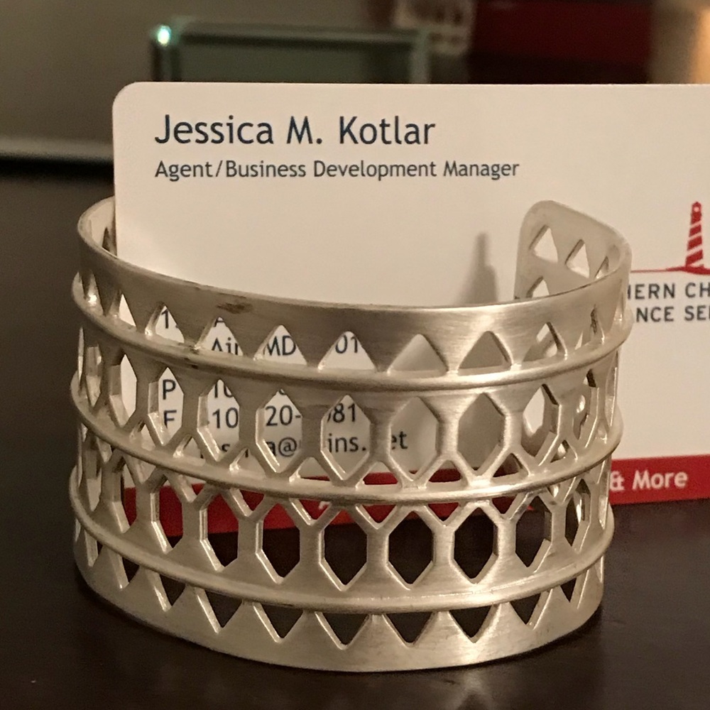 Stella & Dot Silver Plait Cuff